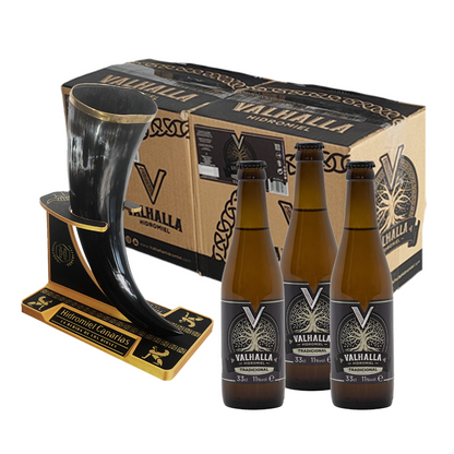 Pack Tradicional - Cuerno Vikingo y 2 cajas de Tradicional 33 CL